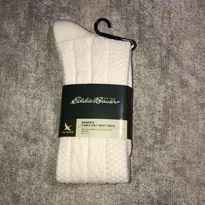 Eddie Bauer Other - Eddie Bauer white cable knit boot socks Eddie Bauer Other - Eddie Bauer white cable knit boot socks